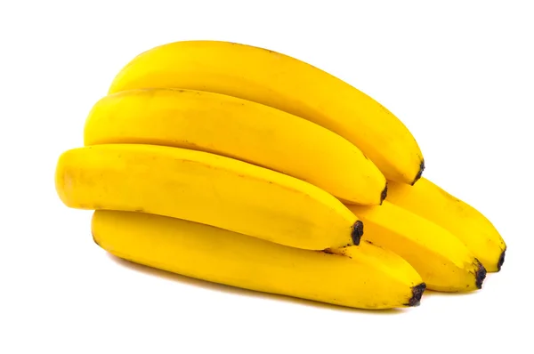 Bos van rijpe bananen geïsoleerd op wit — Stockfoto