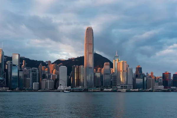 Victoria Harbor Hong Kong City Dawn — Stock Photo, Image