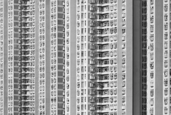 Exterior Edifício Residencial Arranha Céus Cidade Hong Kong — Fotografia de Stock