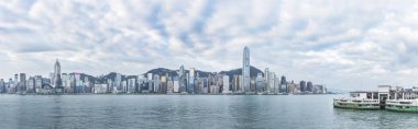 Hong Kong 'lu Victoria Limanı Panoraması