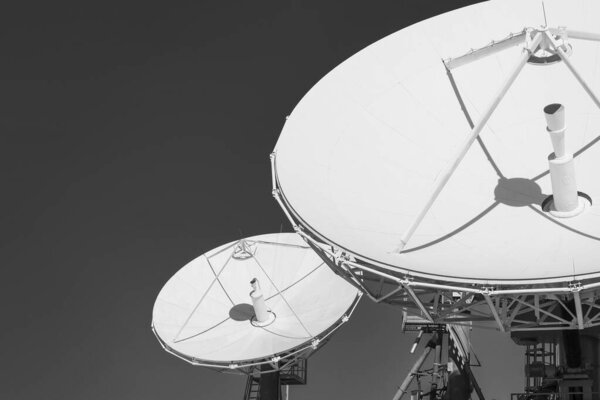 Satellite Communication Dish on top of TV Station