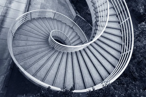 Closeup Spiral Stairway Building Abstract Background — Stock Photo, Image