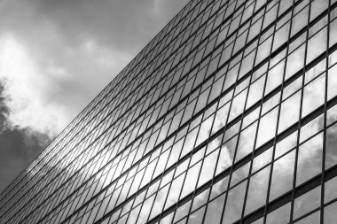 Modern ofis binasının dışı. Soyut arkaplan oluşturuluyor