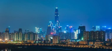 Shenzhen City, Çin manzarası, gece