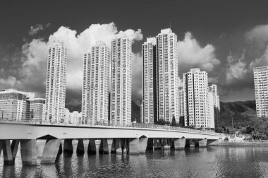 Hong Kong 'da yüksek binalar.