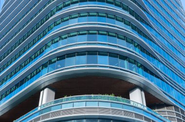 Modern mimarinin dış cephesi. soyut arkaplan oluşturuluyor