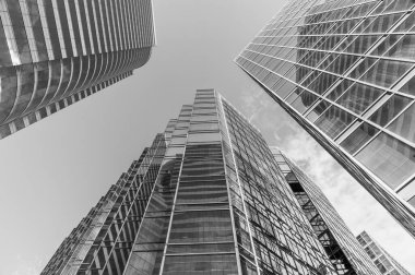 Modern mimarinin dış cephesi. soyut arkaplan oluşturuluyor