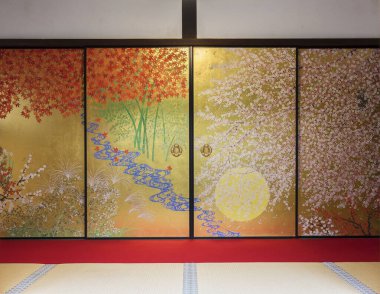 Kyoto, Japonya'nın geleneksel Japon evin iç görünüm