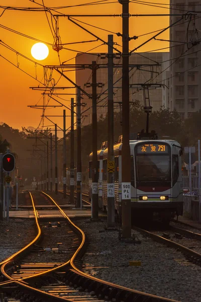 Hong Kong China December 2021 Light Rail Transit Tin Shui — Stock Photo, Image
