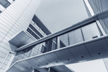 Modern ofis binasının dışı. Soyut arkaplan oluşturuluyor 