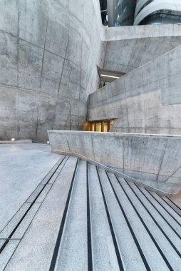 Modern mimarinin dış cephesi. soyut arkaplan oluşturuluyor