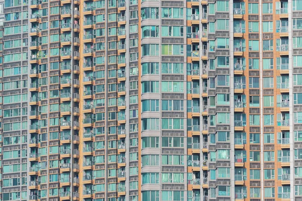 香港城市高层住宅大厦外墙 — 图库照片