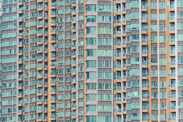 Buitenkant Van Hoogbouw Woongebouw Hong Kong Stad — Stockfoto