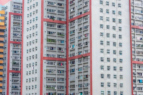 Esterno Grattacielo Edificio Residenziale Proprietà Pubblica Hong Kong — Foto Stock