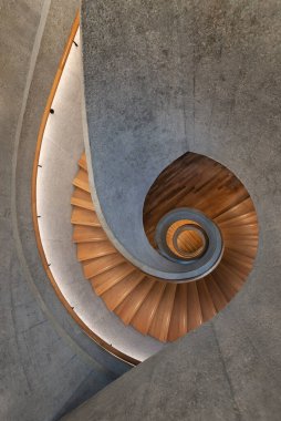 Modern spiral merdiven. Modern mimari soyut arkaplan