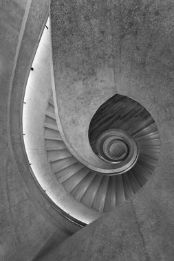 Modern spiral merdiven. Modern mimari soyut arkaplan