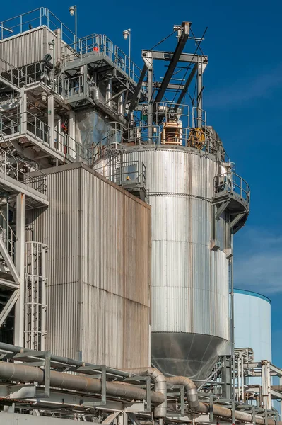 Tubería Cilindro Planta Refinería Petróleo — Foto de Stock