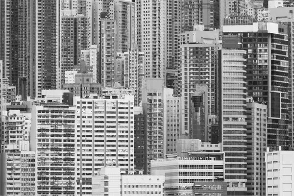 香港市中心街の高層ビル外観 — ストック写真