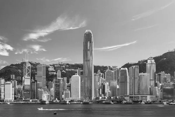 Skyline Victoria Harbor Στο Χονγκ Κονγκ — Φωτογραφία Αρχείου