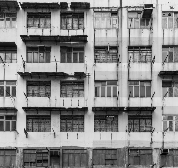 Exterior Del Edificio Residencial Abandonado Ciudad Hong Kong — Foto de Stock