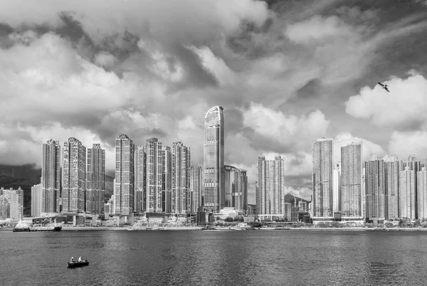 香港的高层建筑物及港口 — 图库照片
