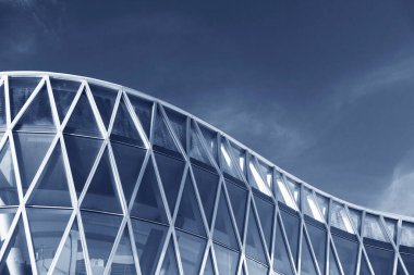 Modern mimarinin dış cephesi. soyut arkaplan oluşturuluyor