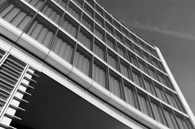 Modern mimarinin dış cephesi. soyut arkaplan oluşturuluyor