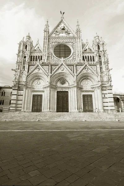 Kyrkan Cattedrale Siena Historiska Staden Siena Toscana Italien — Stockfoto