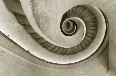 Modern spiral merdiven. Modern mimari soyut arkaplan