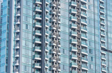 Hong Kong 'da yüksek binalar.