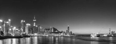 Victoria Limanı Panoraması, Hong Kong Alacakaranlıkta