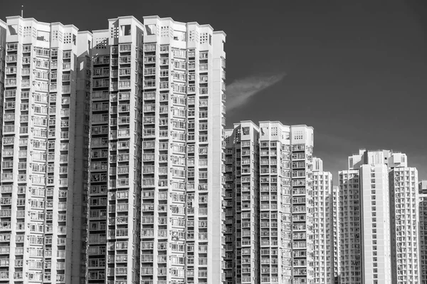 Exteriör Höghus Bostadshus Offentliga Fastigheter Hongkong Stad — Stockfoto