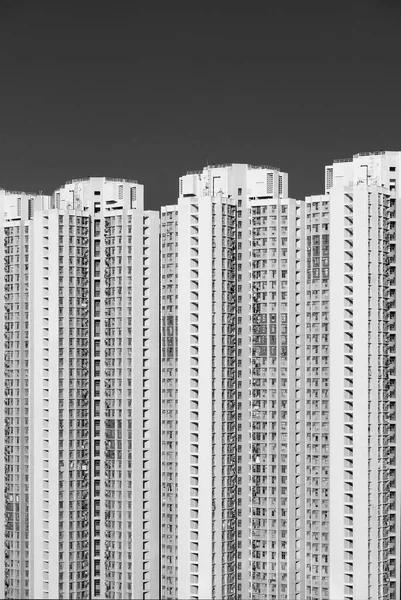 Exteriér Vysoké Obytné Budovy Veřejném Vlastnictví Městě Hongkong — Stock fotografie