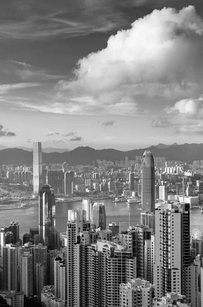 Skyline Van Victoria Harbor Van Hong Kong Stad — Stockfoto