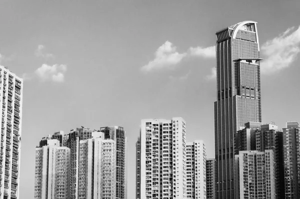 Edificio Uffici Molti Piani Edificio Residenziale Nella Città Hong Kong — Foto Stock