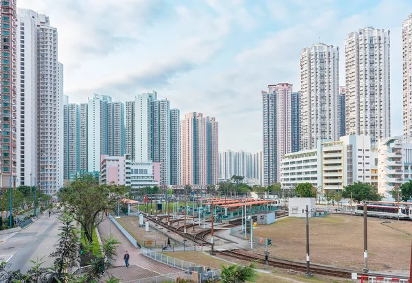 Hong Kong 'da yerleşim bölgesi manzarası