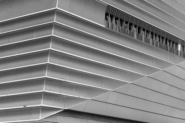 Modern mimarinin dış cephesi. Soyut arkaplan kalıbı oluşturuluyor