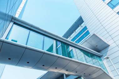 Modern ofis binasının dışı. Soyut arkaplan oluşturuluyor 