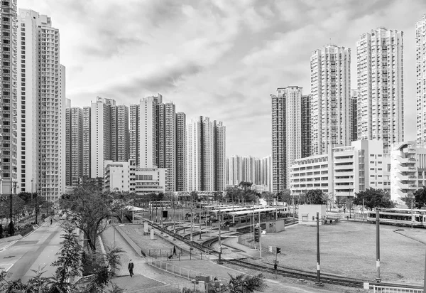 Пейзаж Жилого Района Городе Гонконг — стоковое фото