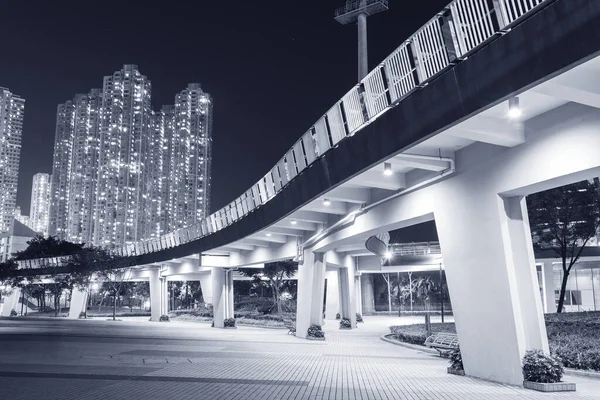 Pasarela Peatonal Distrito Residencial Ciudad Hong Kong — Foto de Stock