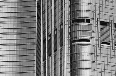 Modern mimarinin dış cephesi. soyut arkaplan oluşturuluyor