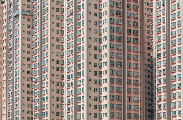 Buitenkant Van Hoogbouw Woongebouw Hong Kong — Stockfoto