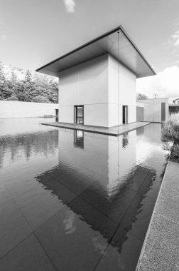 Kanazawa, Japonya - 02 Haziran 2017: DT Suzuki Müzesi. Daisetsu Teitaro Suzuki, bir bilim adamı batıda Yayilim Uzakdoğu felsefesinde enstrümental Eserleri Müzesi anısına.