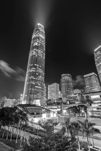 Skyline Downtown District Hong Kong City Night — Stock Photo, Image