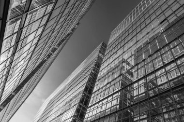 Modern mimarinin dış cephesi. soyut arkaplan oluşturuluyor