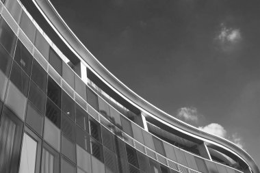 Modern mimarinin dış cephesi. soyut arkaplan oluşturuluyor