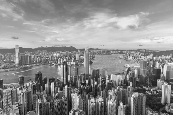 Skyline Victoria Harbor Hong Kong City — стокове фото