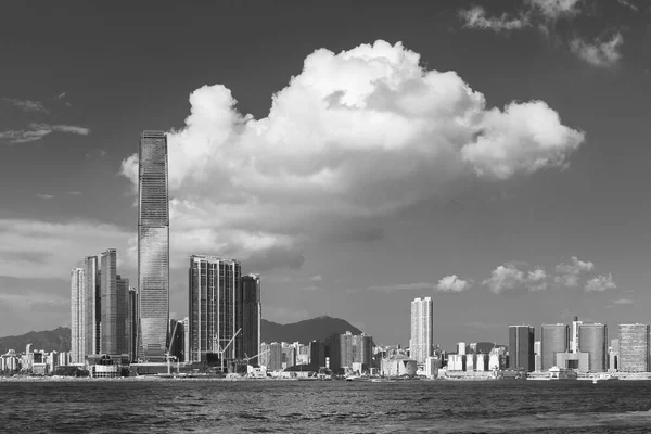 Panorama Der Skyline Des Viktoria Hafens Von Hongkong Stadt — Stockfoto