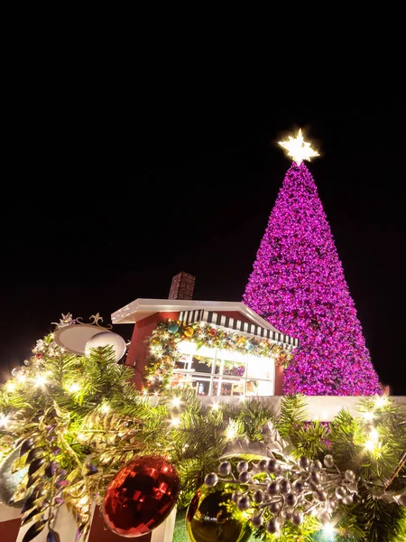 Árbol Navidad Decoración Para Los Saludos Temporada — Foto de Stock