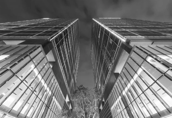 Exterior Del Edificio Oficinas Gran Altura Monocromo — Foto de Stock